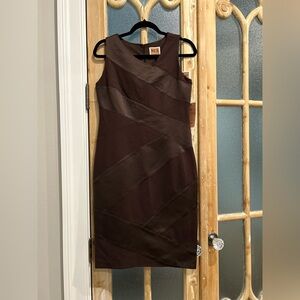 Nue by Shani Chocolate Brown Midi Dress
